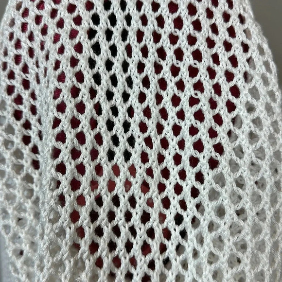 Tradition petite pointelle ivory long sleeve duster assymetrical hem  14P - 16P - Picture 4 of 6